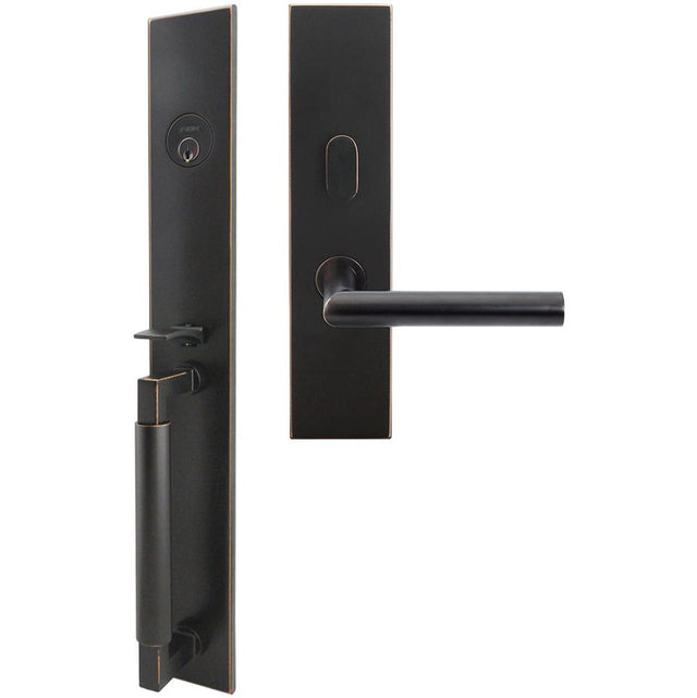 INOX - ME Handleset MT Mortise 105 Frankfurt Entry 2-1/2''  10B RHR - Oil Rubbed Bronze