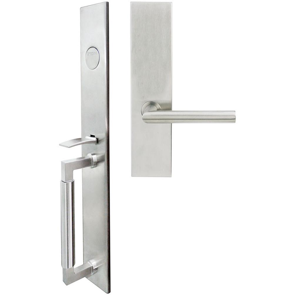 INOX - ME Handleset MT Mortise 105 Frankfurt Full Dummy 32D LH - Satin Stainless Steel