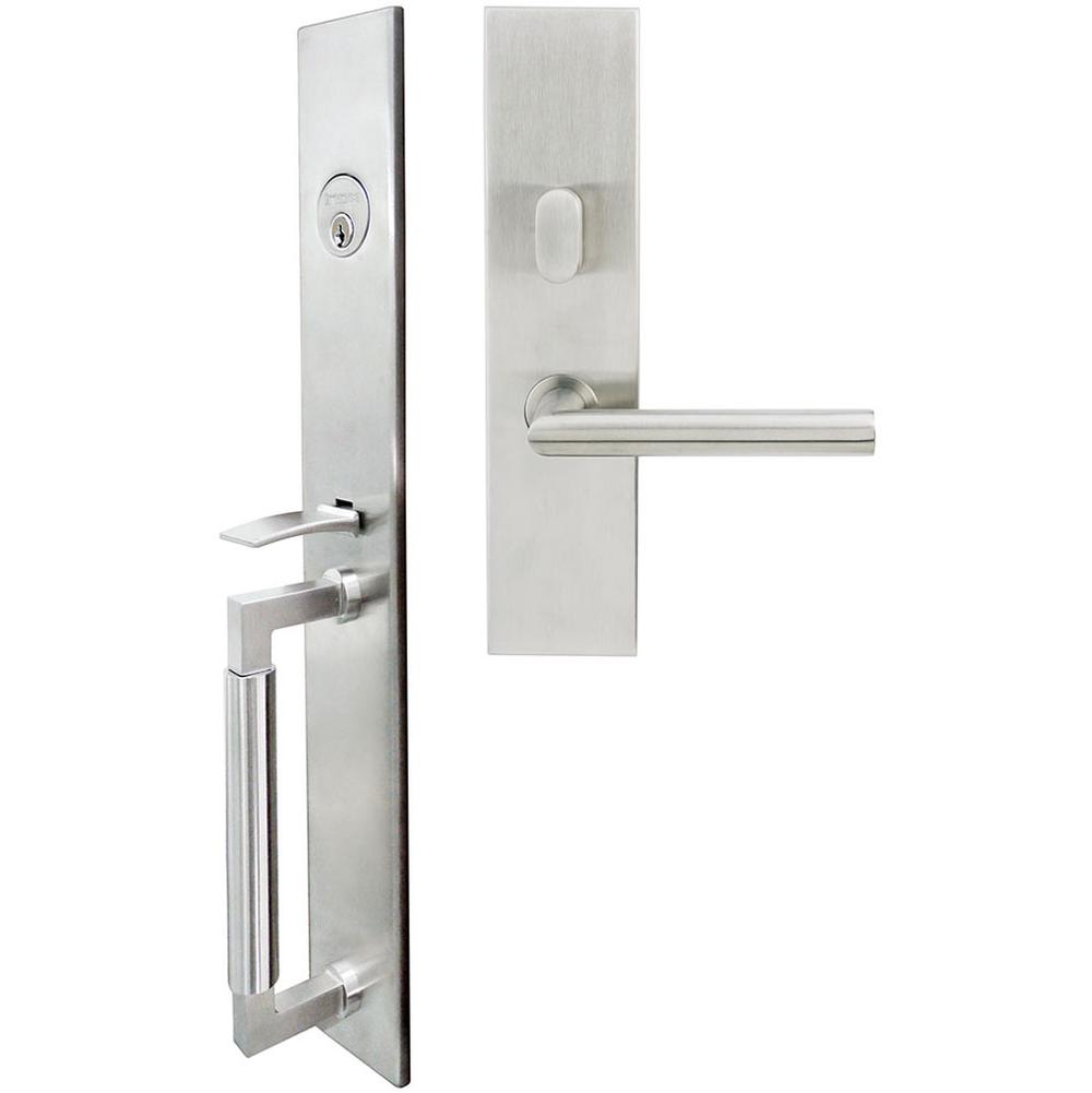 INOX - ME Handleset MT Mortise 105 Frankfurt Entry 2-1/2''  32D RH - Satin Stainless Steel