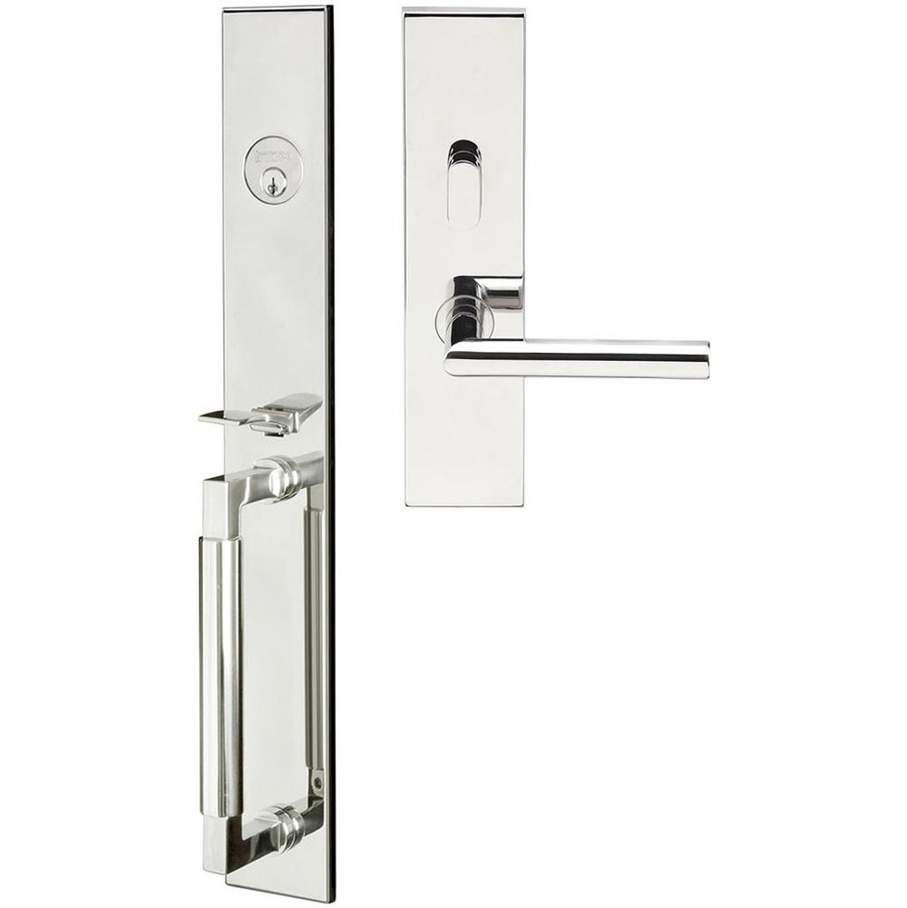 INOX - ME Handleset MT Mortise 105 Frankfurt Entry 2-1/2''  32 LHR - Polished Stainless Steel
