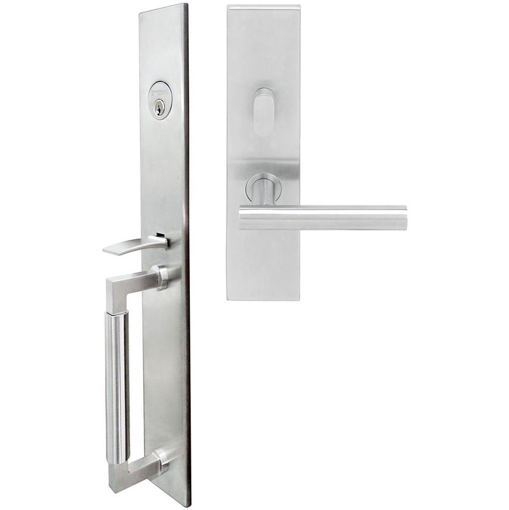INOX - ME Handleset MT Mortise 106 Copenhagen Entry 2-1/2''  32D RHR - Satin Stainless Steel