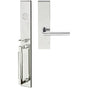 INOX - ME Handleset MT Mortise 107 Stockholm Full Dummy 32 RH - Polished Stainless Steel