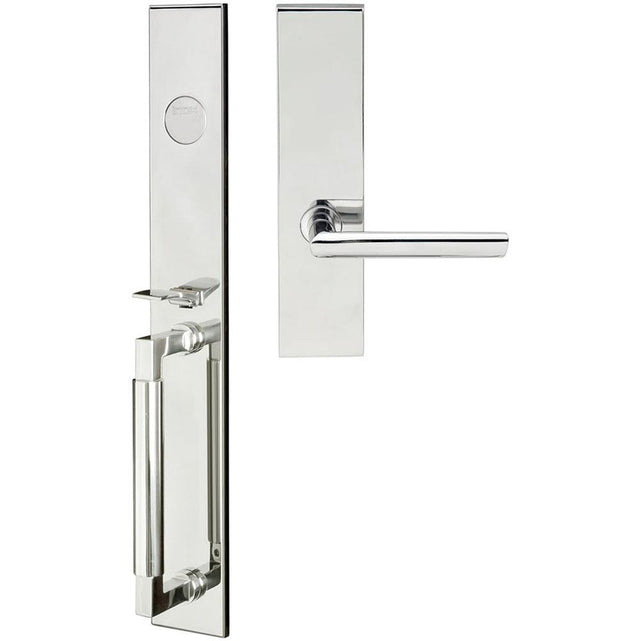INOX - ME Handleset MT Mortise 107 Stockholm Full Dummy 32 LH - Polished Stainless Steel