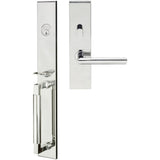INOX - ME Handleset MT Mortise 107 Stockholm Entry 2-1/2''  32 LHR - Polished Stainless Steel
