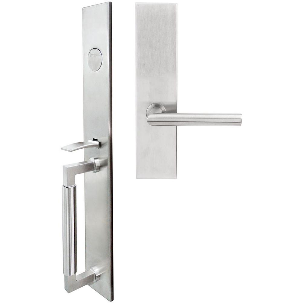 INOX - ME Handleset MT Mortise 107 Stockholm Full Dummy 32D LH - Satin Stainless Steel