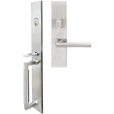 INOX - ME Handleset MT Mortise 107 Stockholm Entry 2-3/4''  32D RH - Satin Stainless Steel