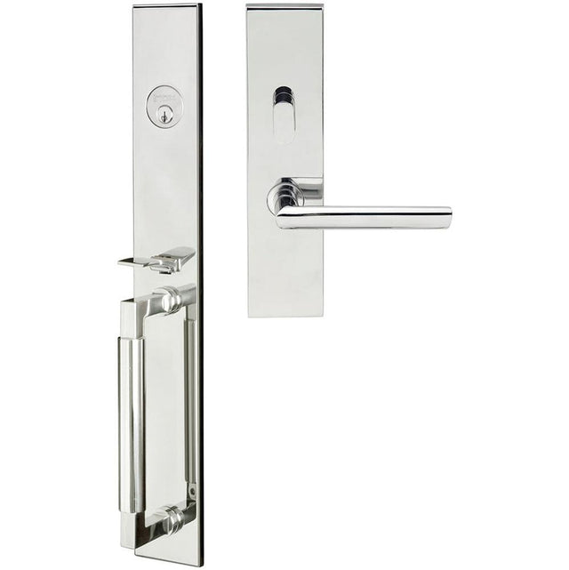INOX - ME Handleset MT Mortise 107 Stockholm Entry 2-1/2''  32 RH - Polished Stainless Steel
