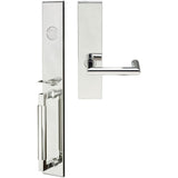 INOX - ME Handleset MT Mortise 109 Stuttgart Full Dummy 32 RH - Polished Stainless Steel