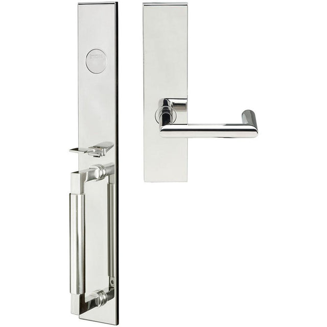 INOX - ME Handleset MT Mortise 109 Stuttgart Full Dummy 32 RH - Polished Stainless Steel