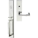 INOX - ME Handleset MT Mortise 109 Stuttgart Entry 2-3/4''  32 LH - Polished Stainless Steel
