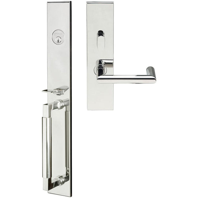 INOX - ME Handleset MT Mortise 109 Stuttgart Entry 2-3/4''  32 RH - Polished Stainless Steel