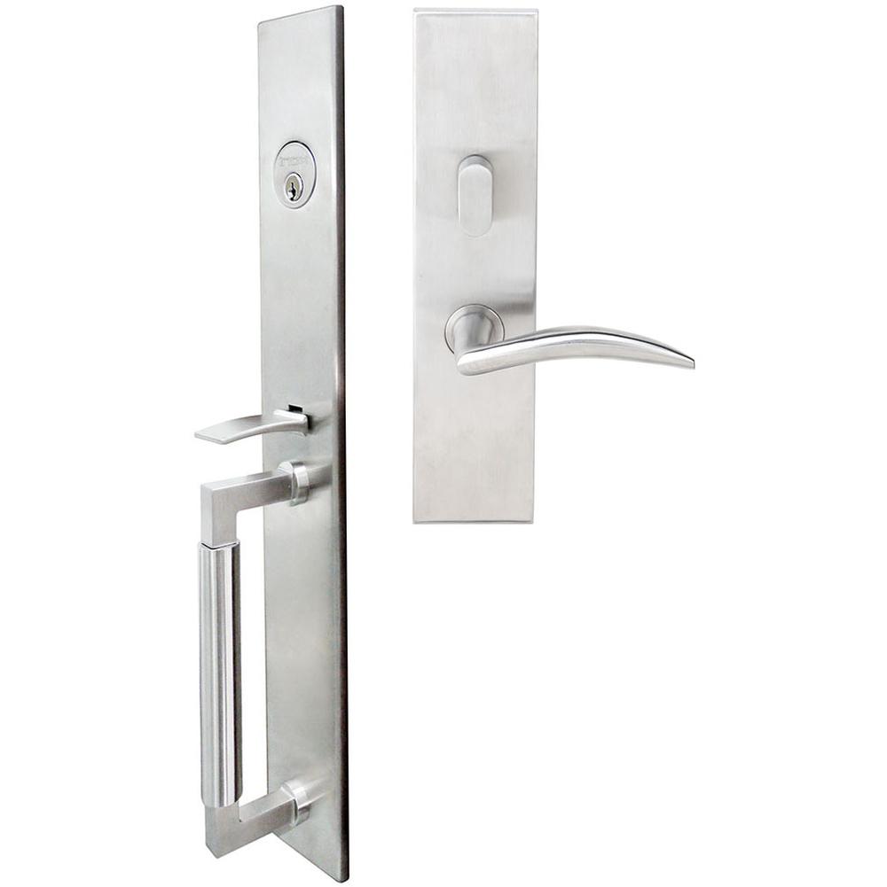 INOX - ME Handleset MT Mortise 210 Air-Stream Entry 2-1/2''  32D LH - Satin Stainless Steel