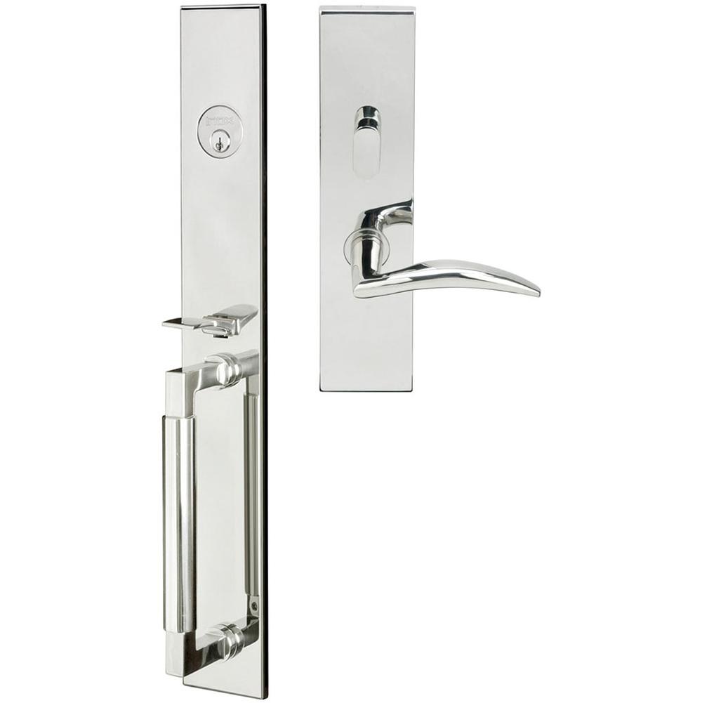 INOX - ME Handleset MT Mortise 210 Air-Stream Entry 2-1/2''  32 LHR - Polished Stainless Steel