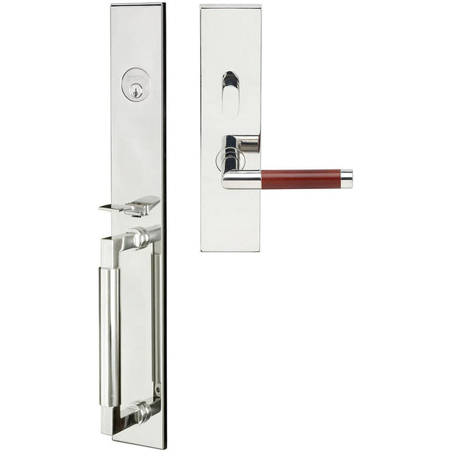 INOX - ME Handleset MT Mortise 213 Cabernet Entry 2-3/4''  32 RHR - Polished Stainless Steel