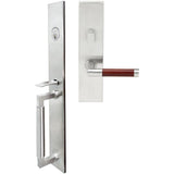 INOX - ME Handleset MT Mortise 213 Cabernet Entry 2-3/4''  32D RHR - Satin Stainless Steel