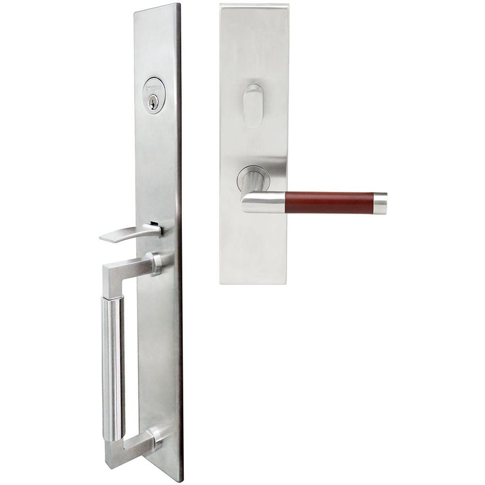 INOX - ME Handleset MT Mortise 213 Cabernet Entry 2-3/4''  32D LH - Satin Stainless Steel