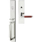 INOX - ME Handleset MT Mortise 213 Cabernet Entry 2-3/4''  32 LHR - Polished Stainless Steel