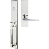 INOX - ME Handleset MT Mortise 214 Champagne Full Dummy 32 RH - Polished Stainless Steel