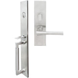 INOX - ME Handleset MT Mortise 213 Cabernet Entry 2-1/2''  32D LH - Satin Stainless Steel