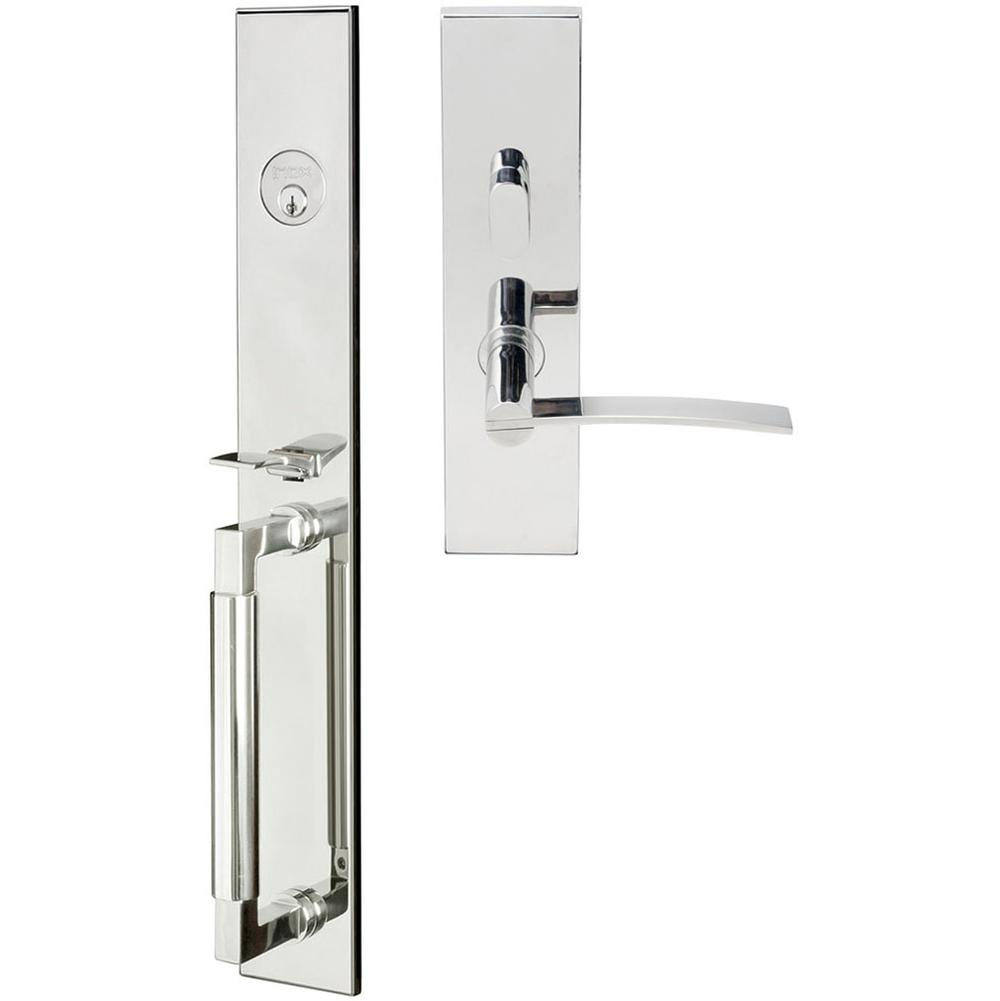 INOX - ME Handleset MT Mortise 217 Horizon Entry 2-3/4''  32 LH - Polished Stainless Steel