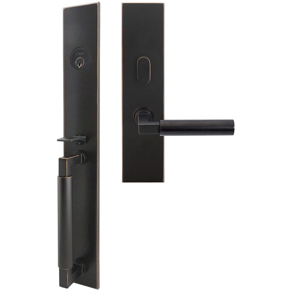 INOX - ME Handleset MT Mortise 221 Aurora Entry 2-3/4''  10B LH - Oil Rubbed Bronze