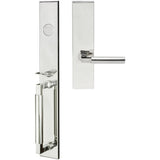 INOX - ME Handleset MT Mortise 221 Aurora Full Dummy 32 LH - Polished Stainless Steel