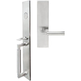 INOX - ME Handleset MT Mortise 221 Aurora Full Dummy 32D RH - Satin Stainless Steel
