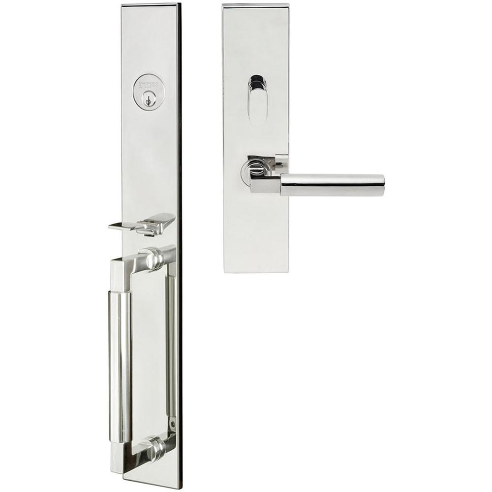 INOX - ME Handleset MT Mortise 221 Aurora Entry 2-3/4''  32 RH - Polished Stainless Steel