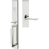 INOX - ME Handleset MT Mortise 225 Waterfall Full Dummy 32 LH - Polished Stainless Steel