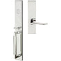 INOX - ME Handleset MT Mortise 225 Waterfall Full Dummy 32 LH - Polished Stainless Steel