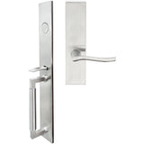 INOX - ME Handleset MT Mortise 225 Waterfall Full Dummy 32D RH - Satin Stainless Steel