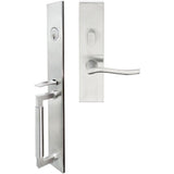 INOX - ME Handleset MT Mortise 225 Waterfall Entry 2-1/2''  32D RHR - Satin Stainless Steel