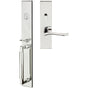 INOX - ME Handleset MT Mortise 225 Waterfall Entry 2-3/4''  32 LH - Polished Stainless Steel