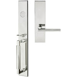INOX - ME Handleset MT Mortise 243 Sunrise Full Dummy 32 RH - Polished Stainless Steel