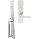 INOX - ME Handleset MT Mortise 243 Sunrise Entry 2-1/2''  32D RHR - Satin Stainless Steel