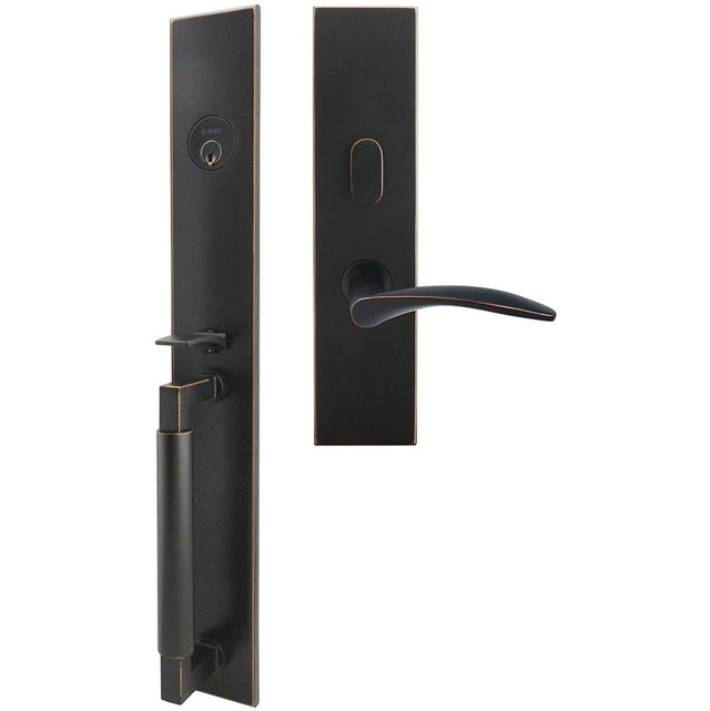 INOX - ME Handleset MT Mortise 311 Crest Entry 2-1/2''  10B LH - Oil Rubbed Bronze