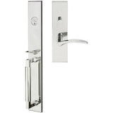 INOX - ME Handleset MT Mortise 311 Crest Entry 2-3/4''  32 LHR - Polished Stainless Steel
