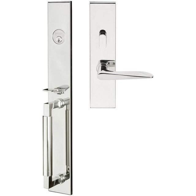 INOX - ME Handleset MT Mortise 344 Ecco Entry 2-1/2''  32 LH - Polished Stainless Steel