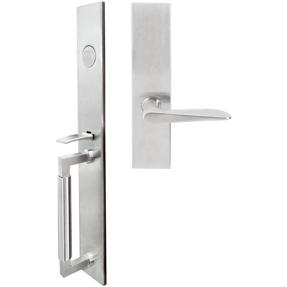 INOX - ME Handleset MT Mortise 344 Ecco Full Dummy 32D LH - Satin Stainless Steel