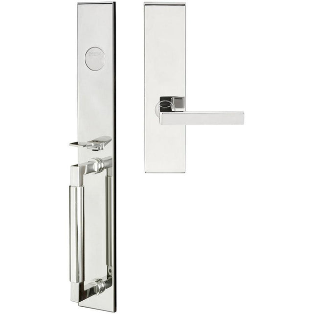 INOX - ME Handleset MT Mortise 345 Tokyo Full Dummy 32 LH - Polished Stainless Steel