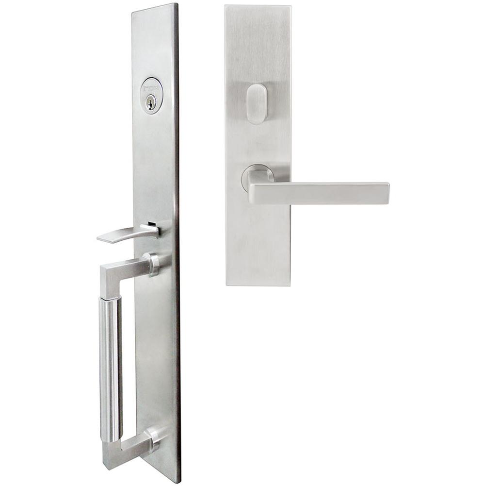 INOX - ME Handleset MT Mortise 345 Tokyo Entry 2-3/4''  32D RH - Satin Stainless Steel