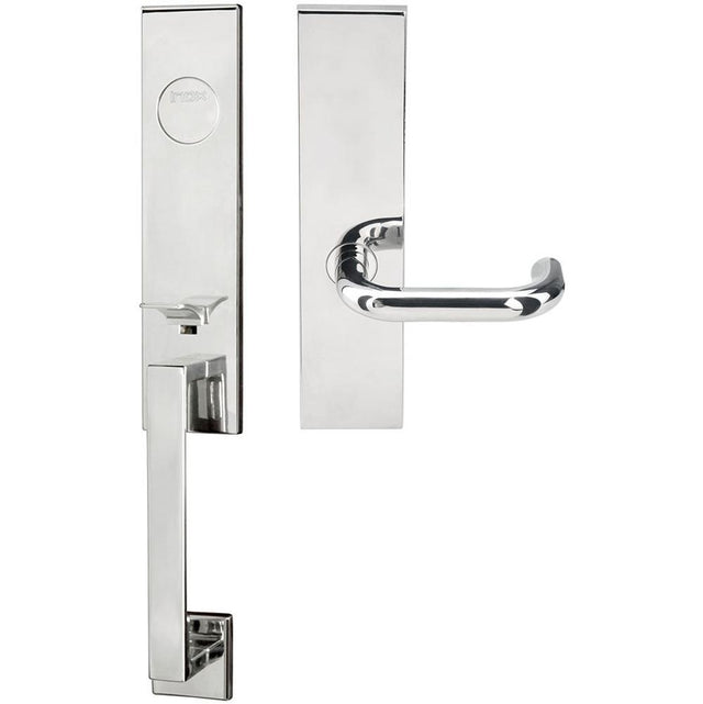 INOX - MH Handleset MT Mortise 102 Munich Full Dummy 32 RH - Polished Stainless Steel