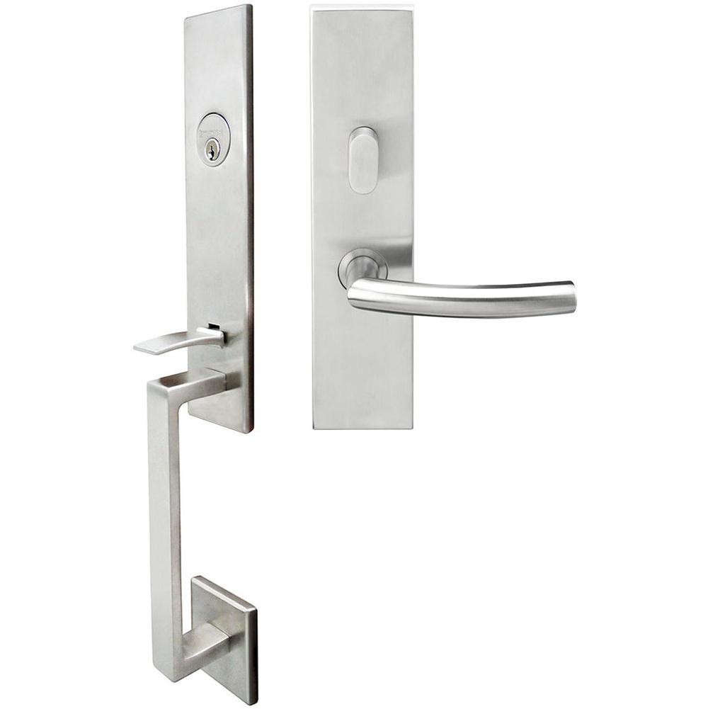 INOX - MH Handleset MT Mortise 103 Oslo Entry 2-3/4''  32D RHR - Satin Stainless Steel