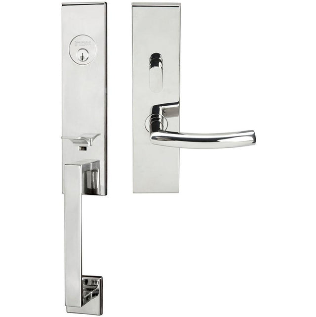 INOX - MH Handleset MT Mortise 103 Oslo Entry 2-3/4''  32 RH - Polished Stainless Steel