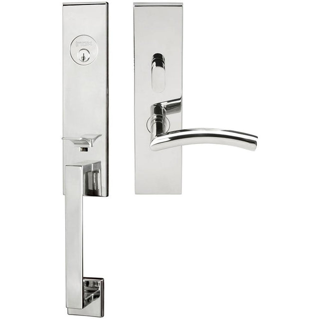 INOX - MH Handleset MT Mortise 104 Brussels Entry 2-1/2''  32 LH - Polished Stainless Steel