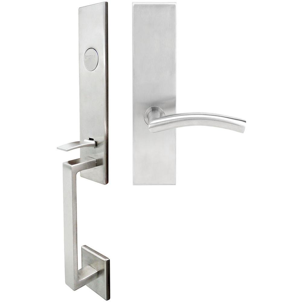 INOX - MH Handleset MT Mortise 104 Brussels Full Dummy 32D RH - Satin Stainless Steel