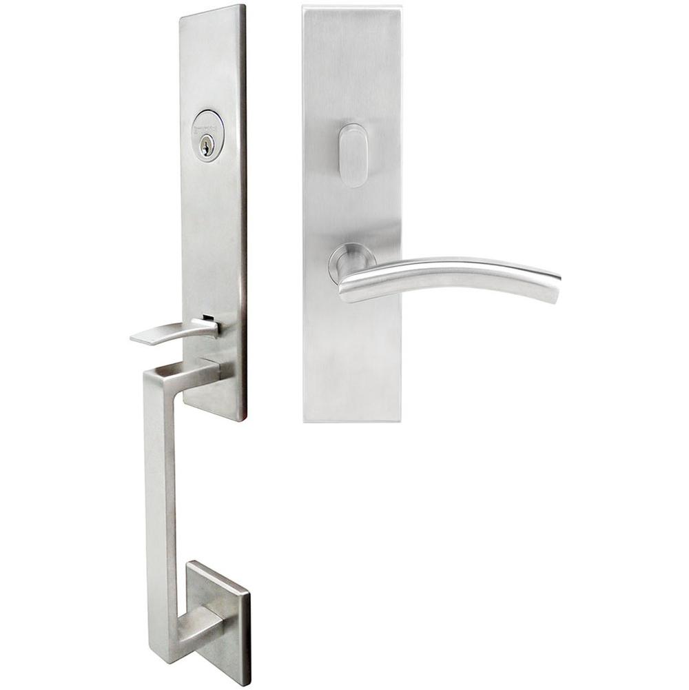 INOX - MH Handleset MT Mortise 104 Brussels Entry 2-3/4''  32D LHR - Satin Stainless Steel