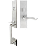 INOX - MH Handleset MT Mortise 104 Brussels Entry 2-3/4''  32D LHR - Satin Stainless Steel