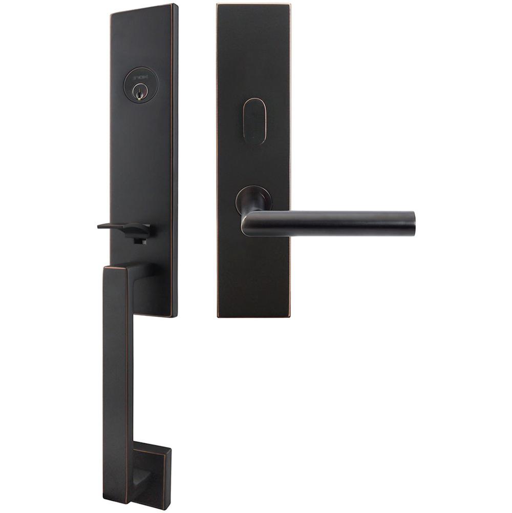 INOX - MH Handleset MT Mortise 105 Frankfurt Entry 2-3/4''  10B RH - Oil Rubbed Bronze