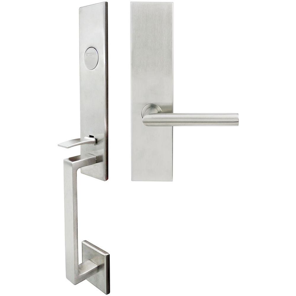 INOX - MH Handleset MT Mortise 105 Frankfurt Full Dummy 32D RH - Satin Stainless Steel